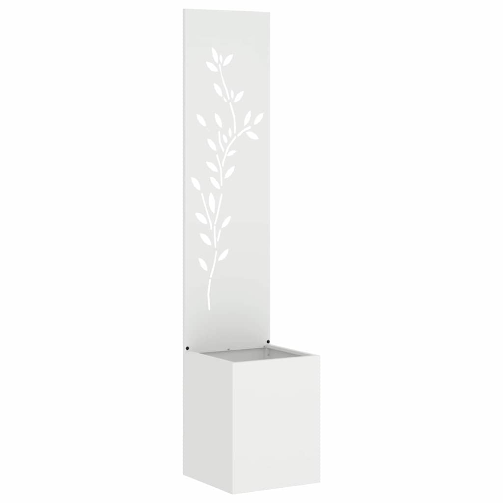 VidaXL brise-vue de jardin blanc 32 x 32 x 150 cm acier laminé à froid