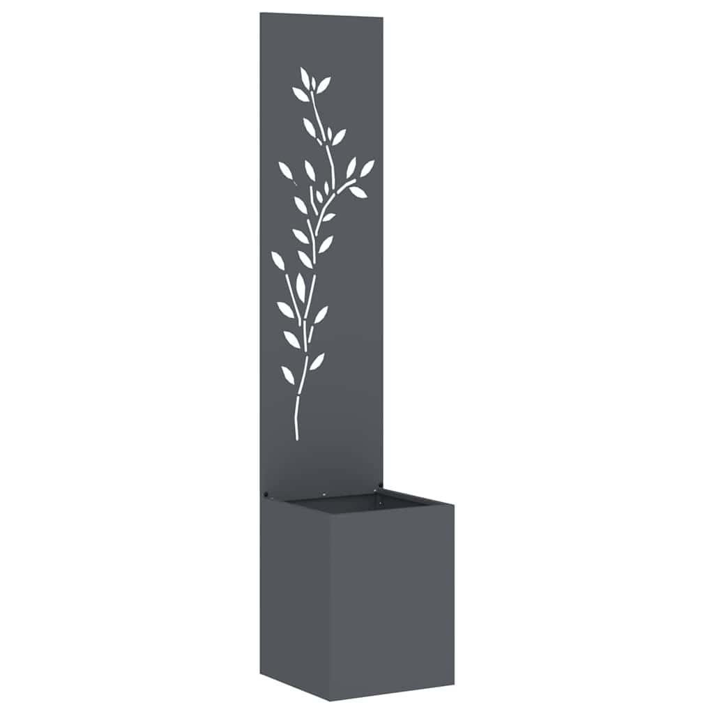 Vidaxxl brise-vue de jardin fleurs anthracite 32 x 32 x 150 cm