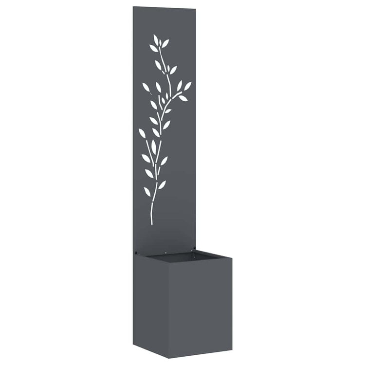 Vidaxxl brise-vue de jardin fleurs anthracite 32 x 32 x 150 cm