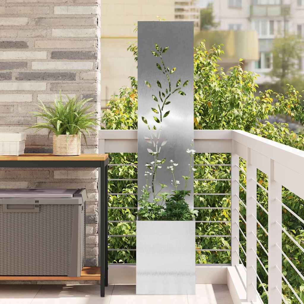 VidaXL brise-vue de jardin argent 32 x 32 x 150 cm acier inoxydable