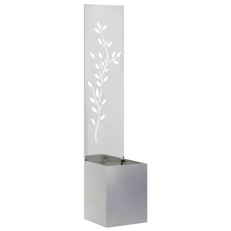 VidaXL brise-vue de jardin argent 32 x 32 x 150 cm acier inoxydable