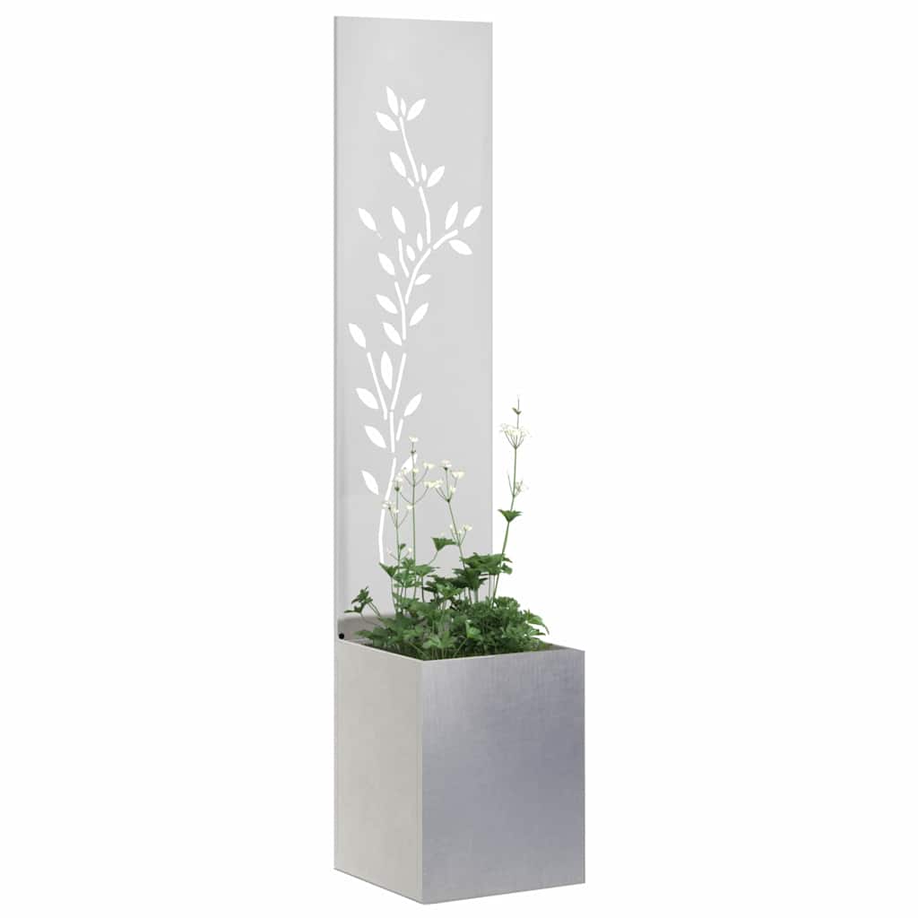 VidaXL brise-vue de jardin argent 32 x 32 x 150 cm acier inoxydable