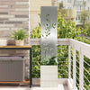 VidaXL brise-vue de jardin fleurs argent 32 x 32 x 150 cm