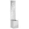 VidaXL brise-vue de jardin fleurs argent 32 x 32 x 150 cm