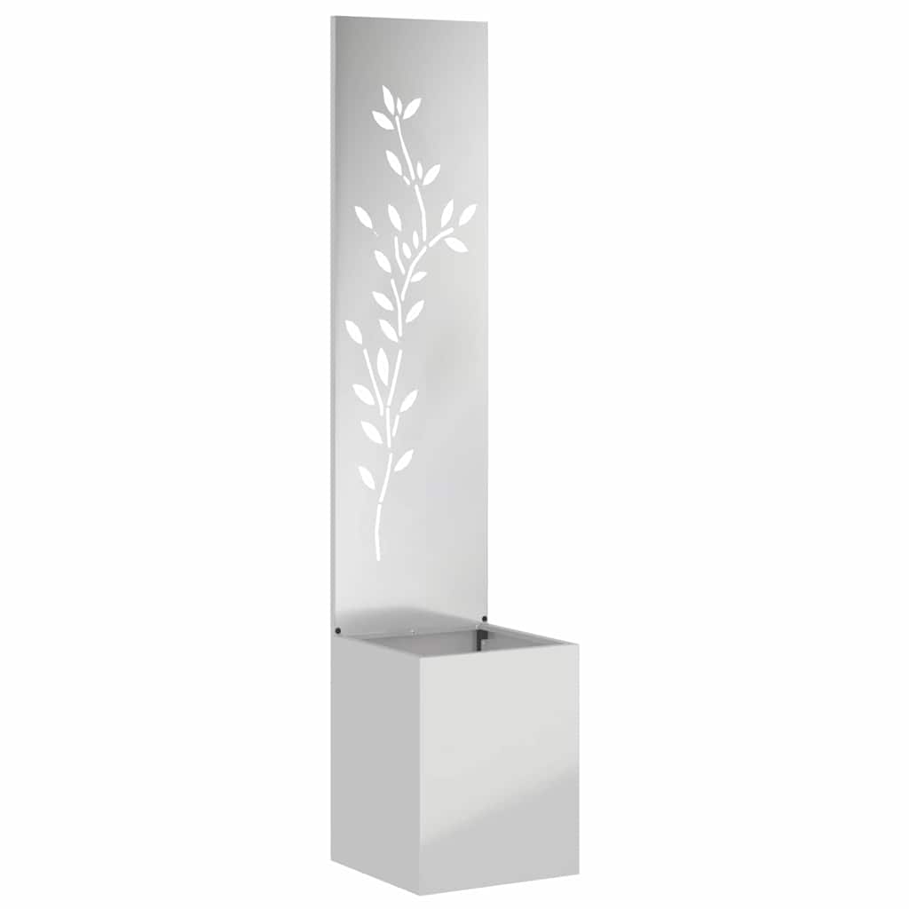 VidaXL brise-vue de jardin fleurs argent 32 x 32 x 150 cm