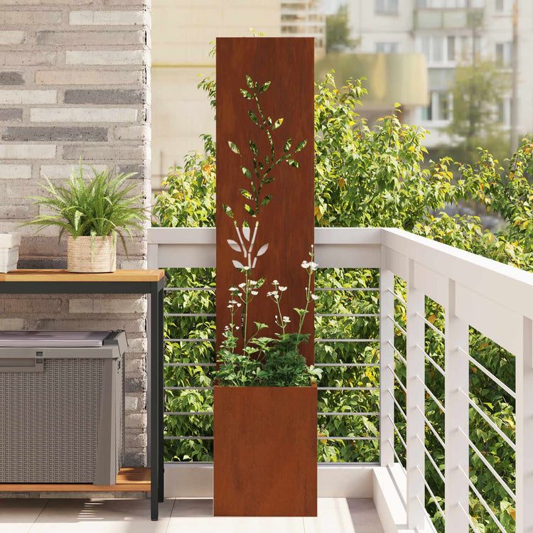 Vidaxl brise-vue de jardin rouillé 32 x 32 x 150 cm acier corten