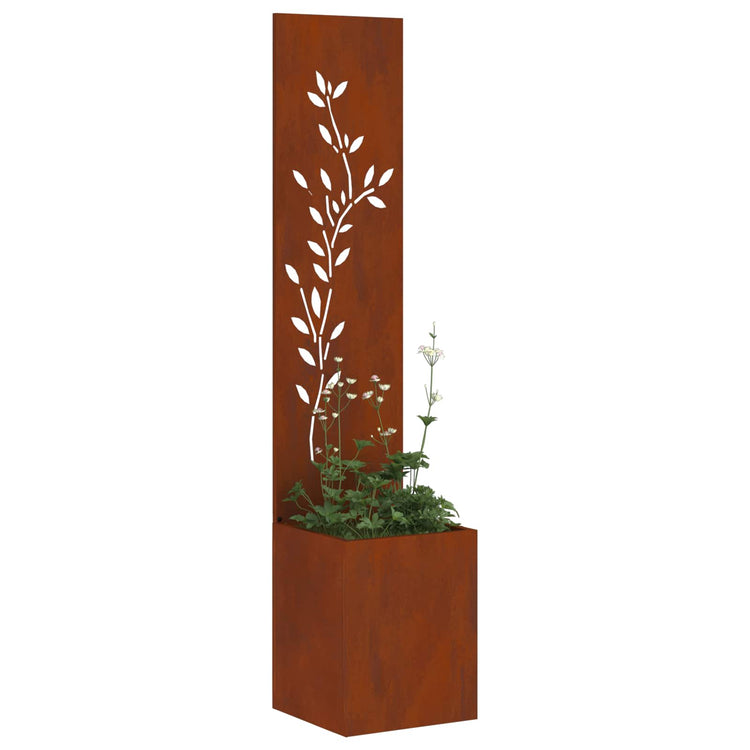 Vidaxl brise-vue de jardin rouillé 32 x 32 x 150 cm acier corten