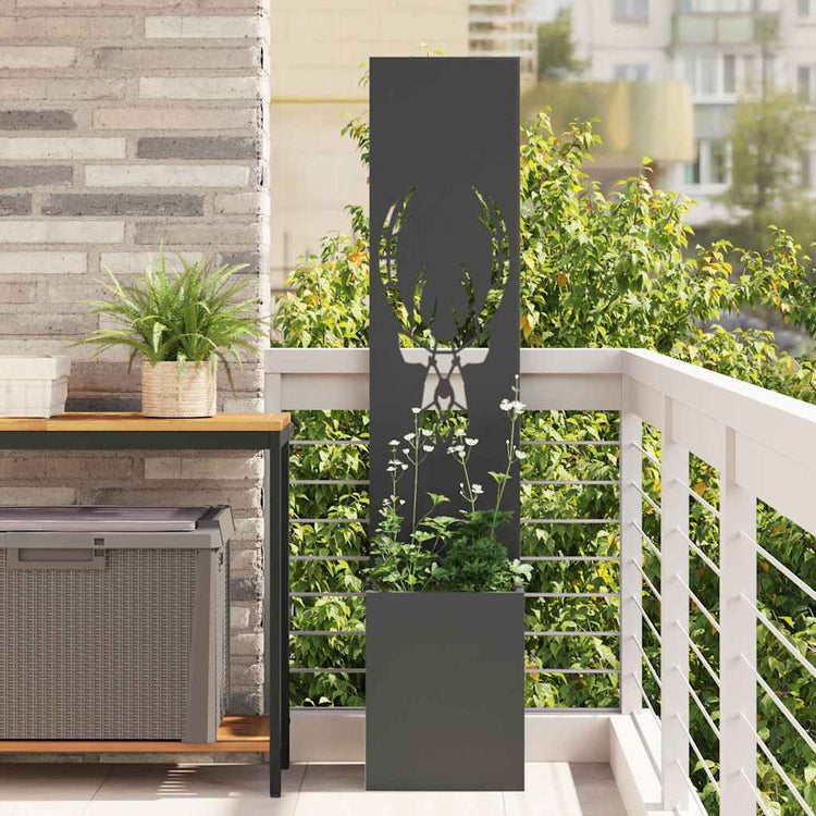 Vidaxxl brise-vue de jardin noir 32 x 32 x 150 cm acier laminé à froid