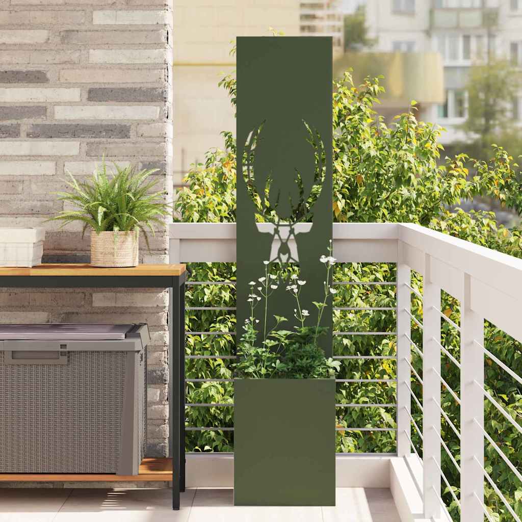 VidaXL brise-vue de jardin imprimé animal vert olive 32 x 32 x 150 cm