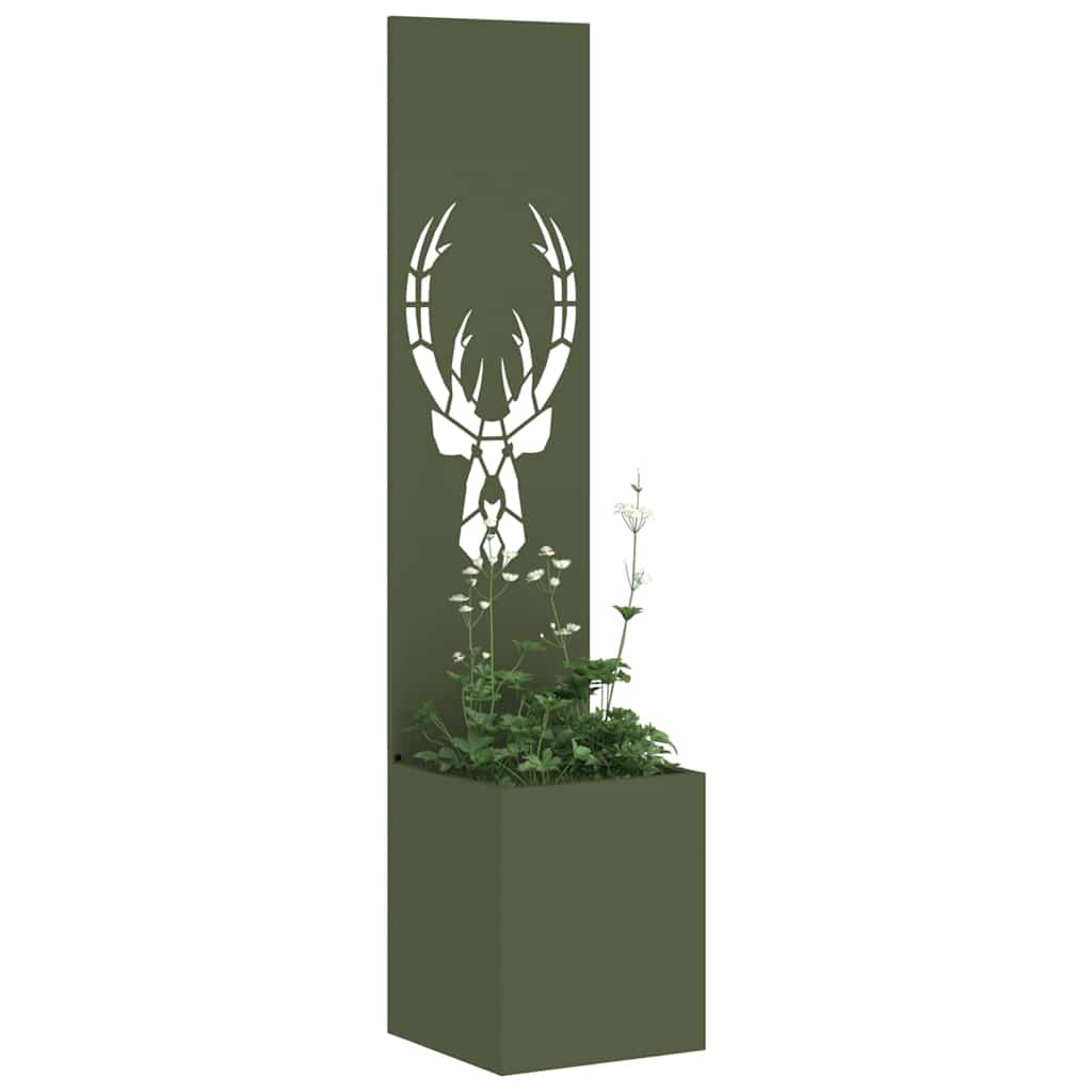 VidaXL brise-vue de jardin imprimé animal vert olive 32 x 32 x 150 cm