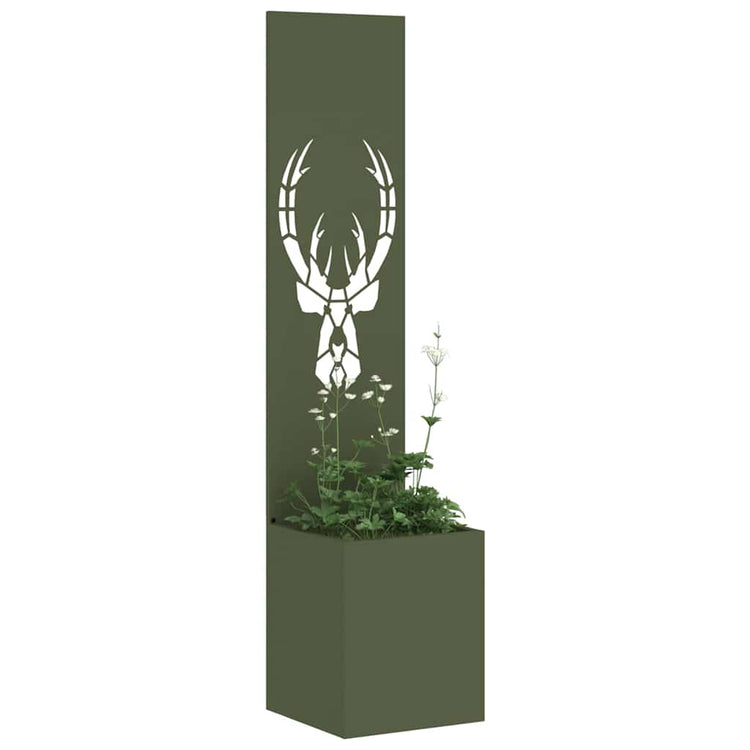 VidaXL brise-vue de jardin imprimé animal vert olive 32 x 32 x 150 cm