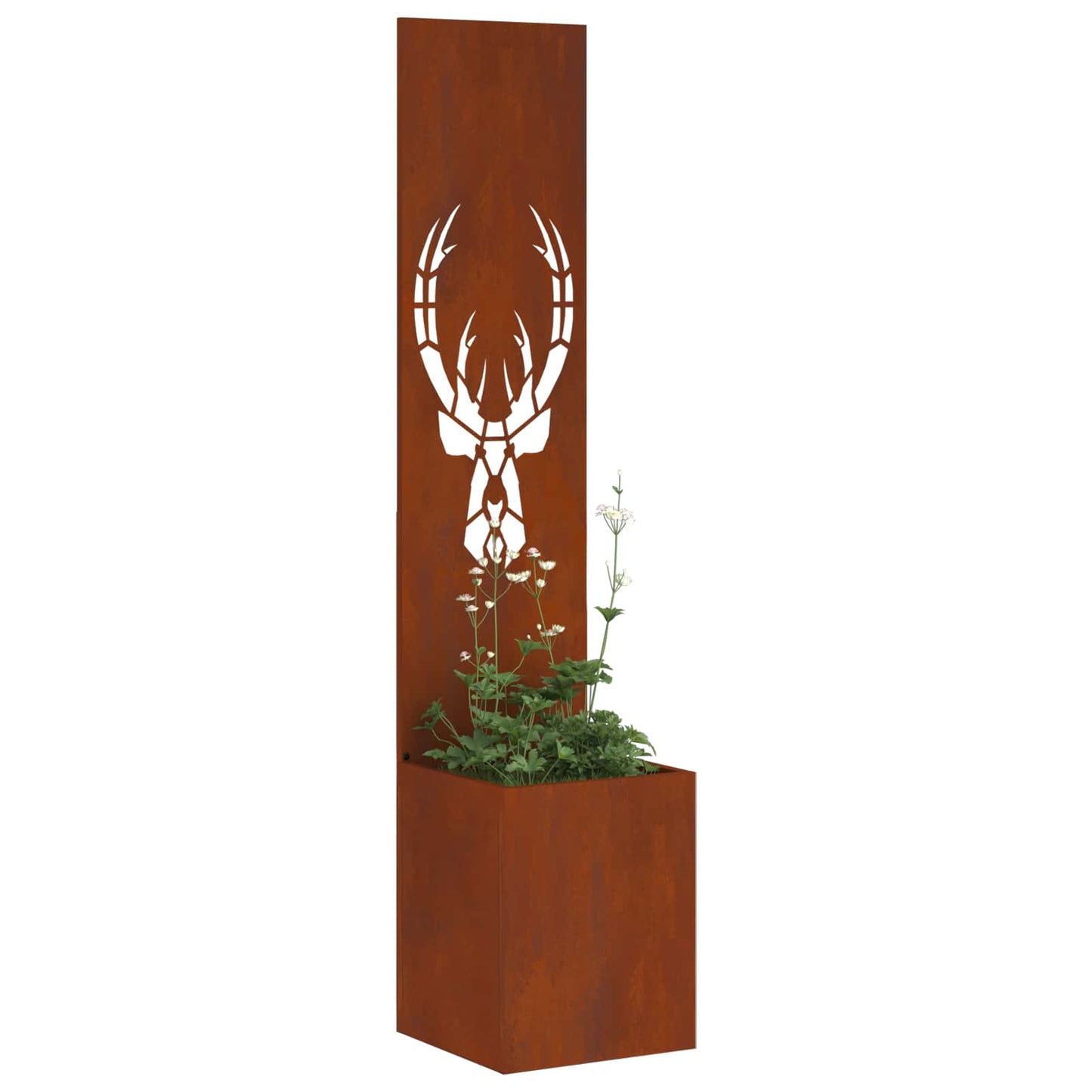 Vidaxxl brise-vue de jardin imprimé animal rouillé 32 x 140 cm acier corten