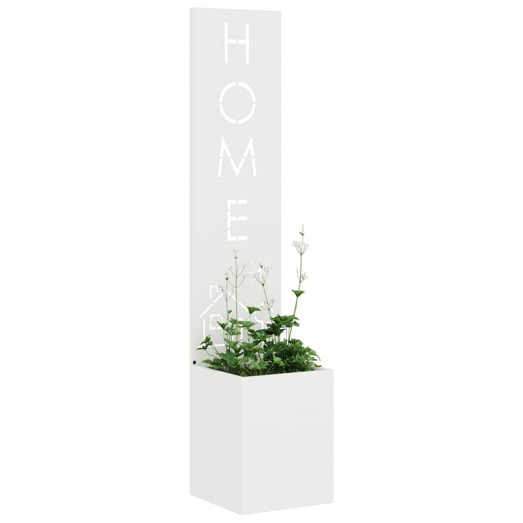 VidaXL brise-vue de jardin blanc 32 x 32 x 150 cm acier laminé à froid