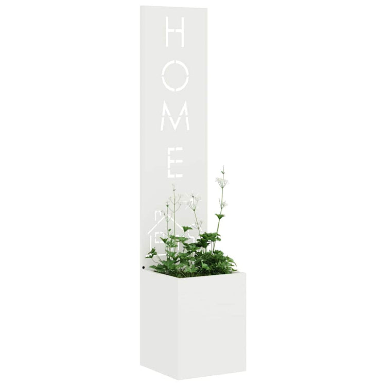 VidaXL brise-vue de jardin blanc 32 x 32 x 150 cm acier laminé à froid