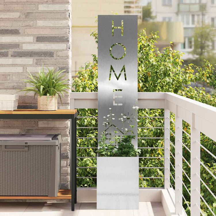 VidaXL brise-vue de jardin argent 32 x 32 x 150 cm acier inoxydable