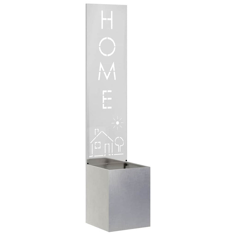 VidaXL brise-vue de jardin argent 32 x 32 x 150 cm acier inoxydable