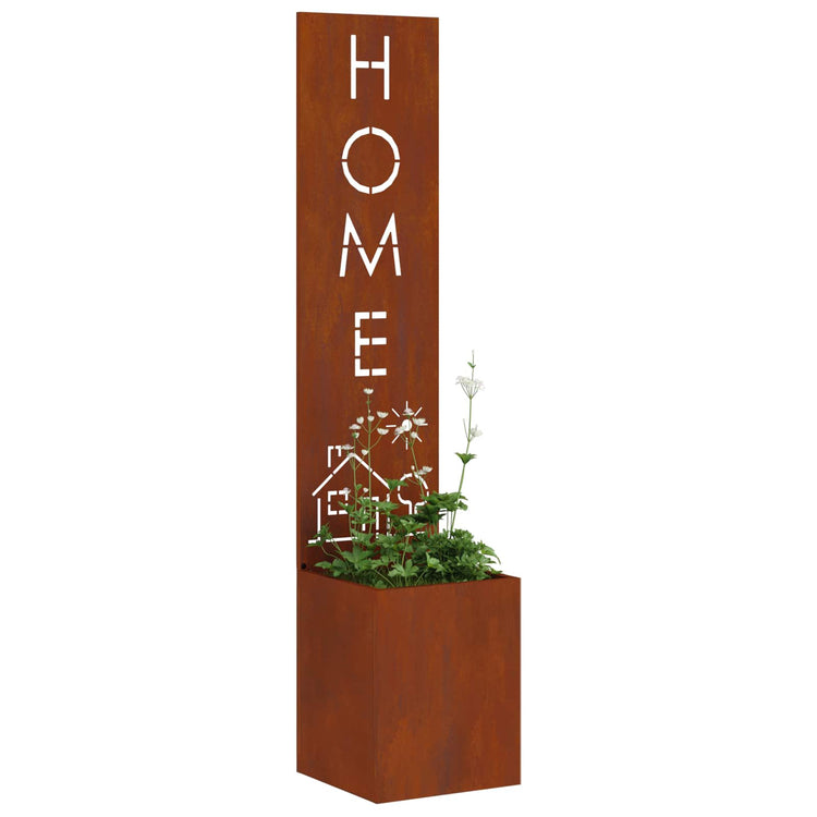 Vidaxl brise-vue de jardin rouillé 32 x 32 x 150 cm acier corten