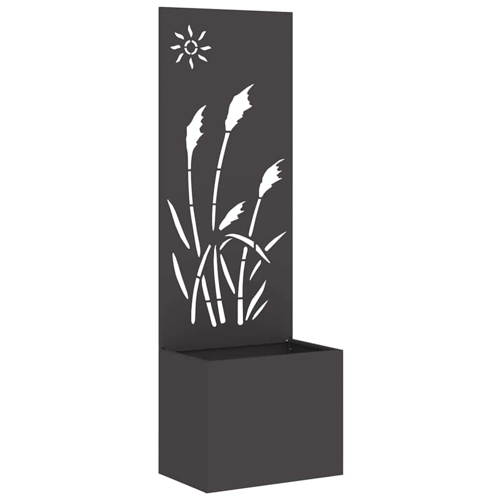 Vidaxxl brise-vue de jardin noir 50 x 140 cm acier laminé à froid