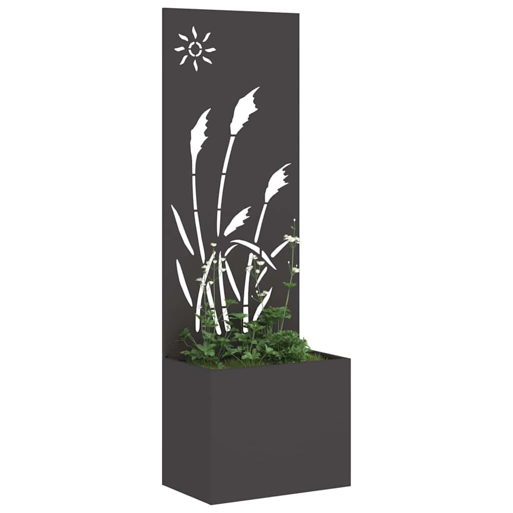 Vidaxxl brise-vue de jardin noir 50 x 140 cm acier laminé à froid