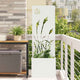 VidaXL brise-vue de jardin chantourné blanc 50 x 140 cm acier laminé à froid