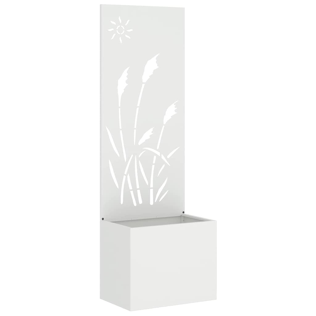 VidaXL brise-vue de jardin chantourné blanc 50 x 140 cm acier laminé à froid