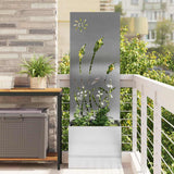 VidaXL brise-vue de jardin chantourné argent 50 x 140 cm acier inoxydable - afbeelding 1