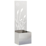 VidaXL brise-vue de jardin chantourné argent 50 x 140 cm acier inoxydable - afbeelding 2