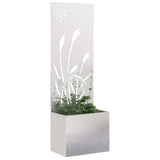 VidaXL brise-vue de jardin chantourné argent 50 x 140 cm acier inoxydable - afbeelding 3