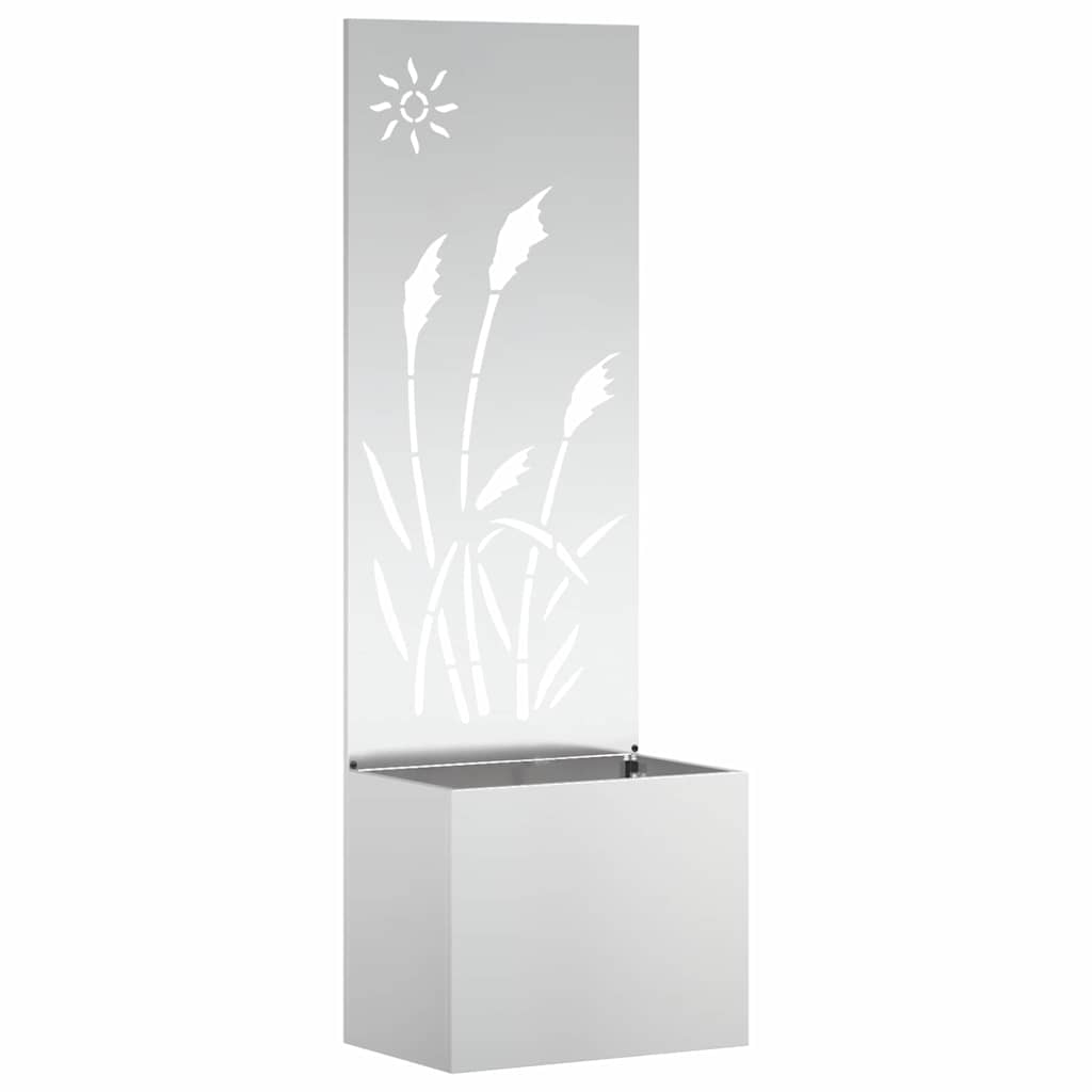 Vidaxxl brise-vue de jardin argent 50 x 140 cm en acier galvanisé