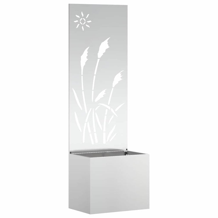 Vidaxxl brise-vue de jardin argent 50 x 140 cm en acier galvanisé