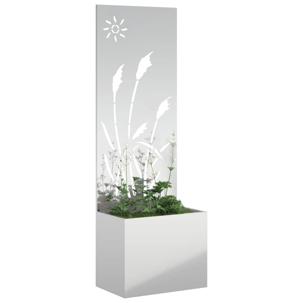 Vidaxxl brise-vue de jardin argent 50 x 140 cm en acier galvanisé