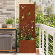 Vidaxxl brise-vue de jardin chantourné rouillé 50 x 140 cm acier corten - afbeelding 1