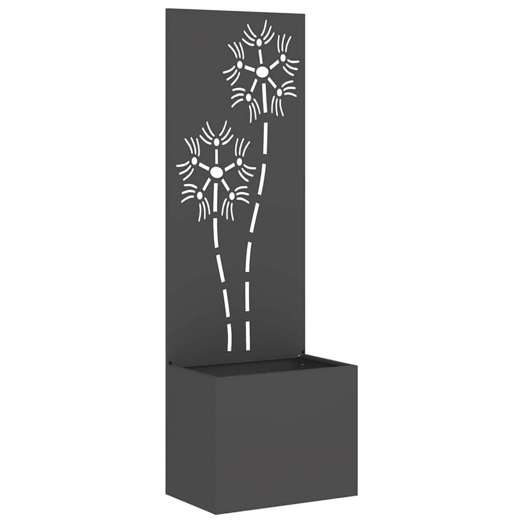 Vidaxxl brise-vue de jardin noir 50 x 32 x 150 cm acier laminé à froid