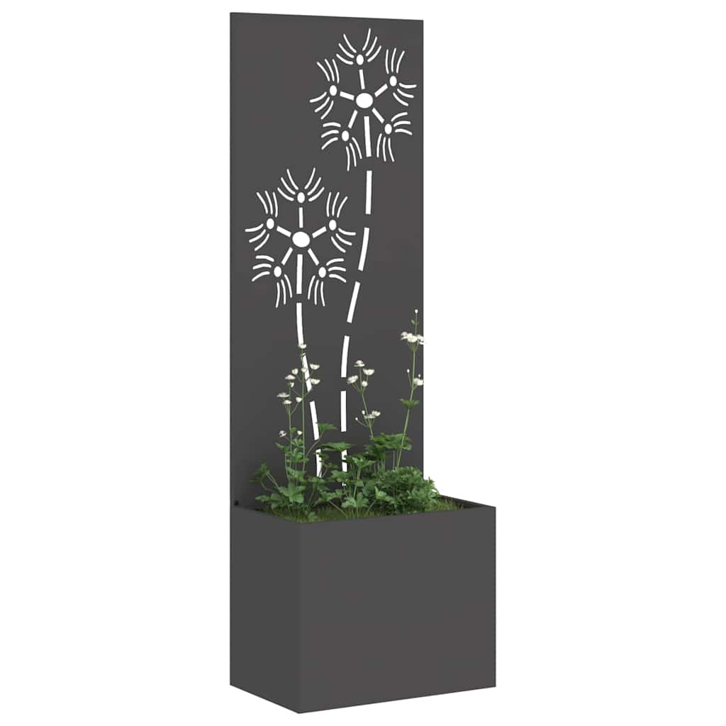 Vidaxxl brise-vue de jardin noir 50 x 32 x 150 cm acier laminé à froid