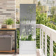 Vidaxxl brise-vue de jardin fleurs argent 50 x 140 cm acier inoxydable