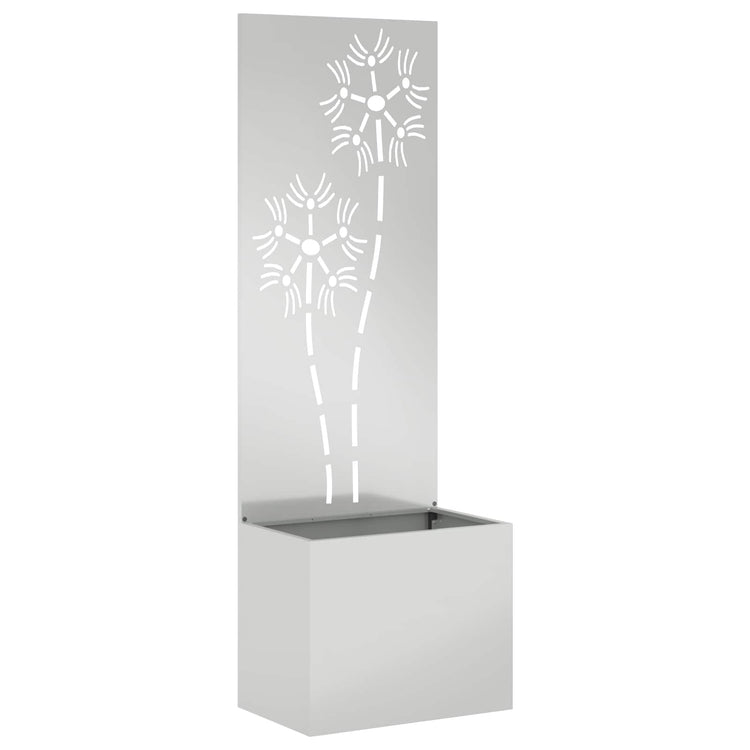 VidaXL brise-vue de jardin fleurs argent 50 x 32 x 150 cm