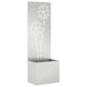 VidaXL brise-vue de jardin fleurs argent 50 x 32 x 150 cm