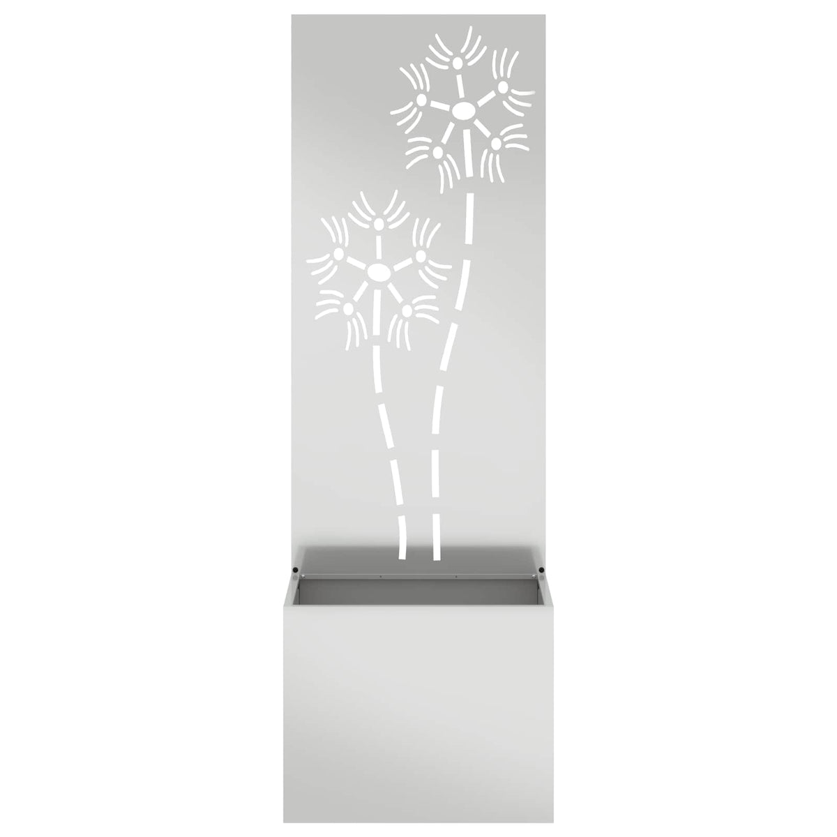 VidaXL brise-vue de jardin fleurs argent 50 x 32 x 150 cm