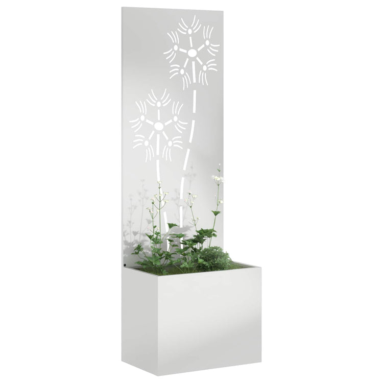 VidaXL brise-vue de jardin fleurs argent 50 x 32 x 150 cm