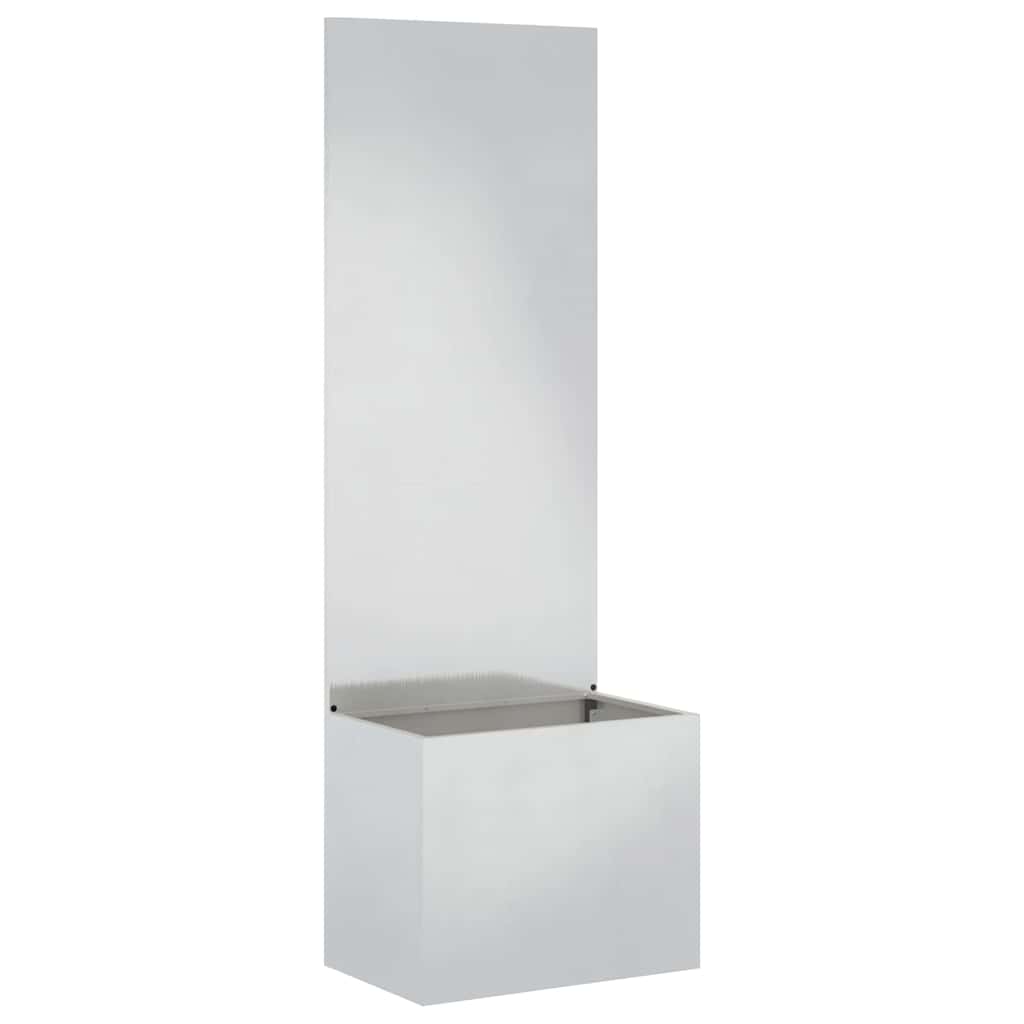 VidaXL brise-vue de jardin argent 50 x 32 x 150 cm acier inoxydable