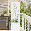 Vidaxxl brise-vue de jardin fleurs blanc 50 x 140 cm acier laminé à froid