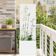 Vidaxxl brise-vue de jardin fleurs blanc 50 x 140 cm acier laminé à froid