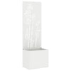 Vidaxxl brise-vue de jardin fleurs blanc 50 x 140 cm acier laminé à froid