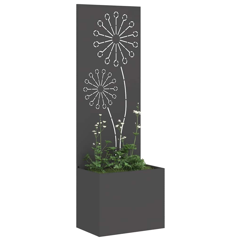 Vidaxxl brise-vue de jardin noir 50 x 140 cm acier laminé à froid