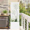 VidaXL brise-vue de jardin chantourné blanc 50 x 140 cm acier laminé à froid