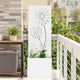 VidaXL brise-vue de jardin chantourné blanc 50 x 140 cm acier laminé à froid