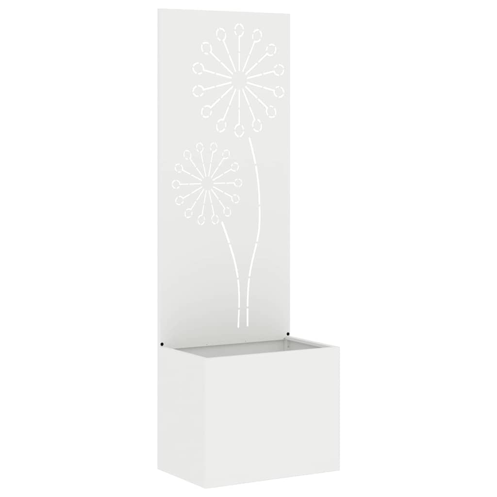 VidaXL brise-vue de jardin chantourné blanc 50 x 140 cm acier laminé à froid
