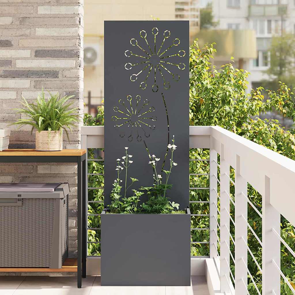 Vidaxxl brise-vue de jardin anthracite 50 x 140 cm acier laminé à froid