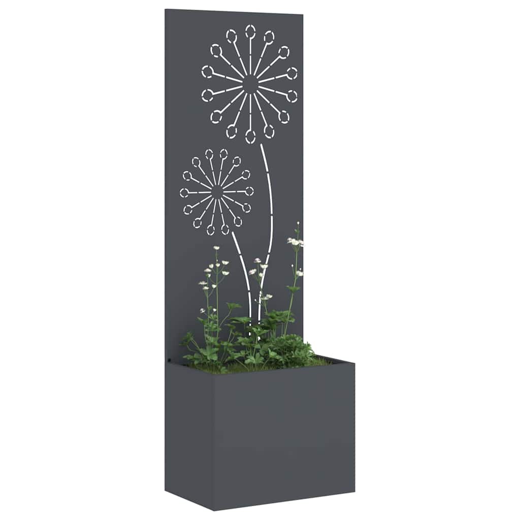 Vidaxxl brise-vue de jardin anthracite 50 x 140 cm acier laminé à froid