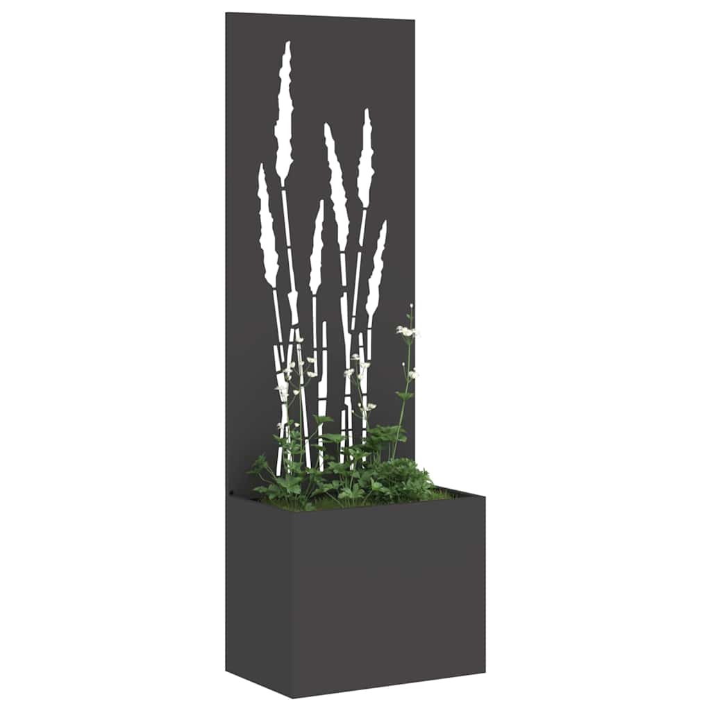 Vidaxxl brise-vue de jardin noir 50 x 140 cm acier laminé à froid